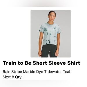 Lululemon Train to be Short Sleeve Shirt
